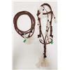 Prison-Made Hitched Horsehair Bridle, round hitch, 8' rein set
