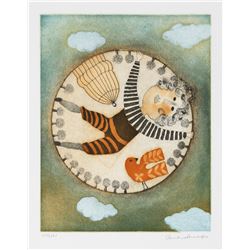 Christine Amarger, La Cage et l'Oiseau, Aquatint Etching