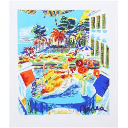 Dimitrie Berea, Flowers on the Veranda, Serigraph