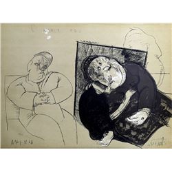 Jose Luis Cuevas, L'amour Fou, Lithograph