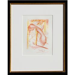 Salvador Dali, Soft Telephone (Color), Etching, facsimilie signed and signed in the plate
