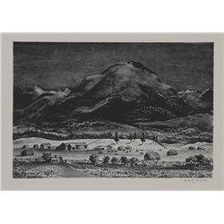 Adolf Arthur Dehn, Black Mountain, Lithograph