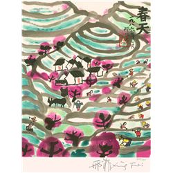 Xing Fei, Spring, Lithograph on Arches Paper