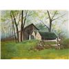 Image 1 : James Feriola, Spring Farm, Watercolor on Paper, Signed in Black Ink
