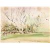 Image 1 : Marshall Goodman, Tree in Early Spring, Watercolor on Paper, signed