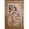 Image 1 : Edna Hibel,  - Mother and Child, Oil on Masonite