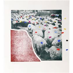 Menashe Kadishman, Sheep Portfolio 5, Serigraph and Etching