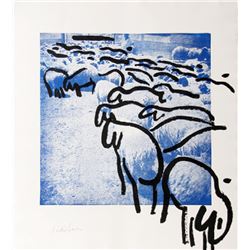 Menashe Kadishman, Sheep Portfolio 2, Serigraph and Etching