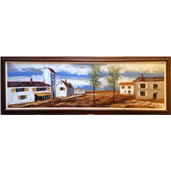 Morris Katz,  - Street Scene, Oil on Canvas