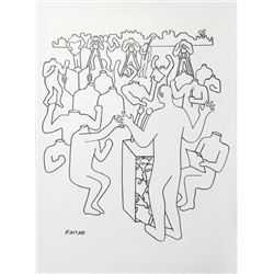 Mark Kostabi, Headless, Drawing on Canvas