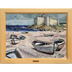 Charles Levier, Le Bord de la Mer, Oil on Canvas