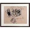Image 1 : Jack Levine, Funeral, Gouache on Paper, signed