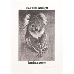 Les Levine, 2 to 3 Miles Overnight... Forming a Center, Photo-Etching