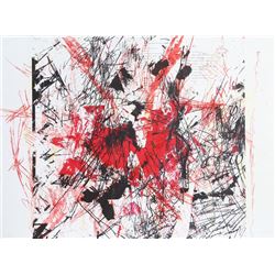 Sandro Martini, Abecedario (Red), Digital Print and Etching