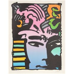 Peter Max, Aztec Man, Lithograph