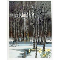 Robert Peak, Early Spring Forest (Chris Evert-Lloyd) from Spirit of Sports, Lithograph