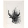 Image 1 : Gabor Peterdi, Black Bull, Etching