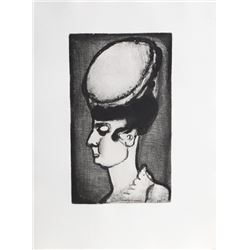 Georges Rouault, Mademoiselle Irma from The Reincarnations du Pere Ubu, Etching with Aquatint