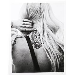 Warwick Saint, Neck Tattoo, Photograph on Glossy Paper