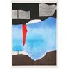 Image 1 : Giuseppi Santomaso, Brown, Blue, Black Abstract, Aquatint Etching
