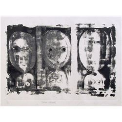 Ronald Jay Stein, Three Heads, Etching