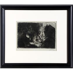 Anders Leonard Zorn, The New Ballad, Etching