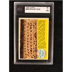 1958 TOPPS #408 ORIOLES TEAM (7 NM) KSA
