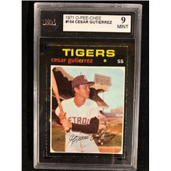 1971 O-PEE-CHEE #154 CESAR GUITIERREZ (9 MINT) KSA