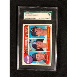 1969 TOPPS #611 BRAVES ROOKIES (NM 7) SGC