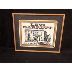 LEVI GARRETT CHEWING TOBACCO ADVERTISING SIGN FRAMED 20"X16"
