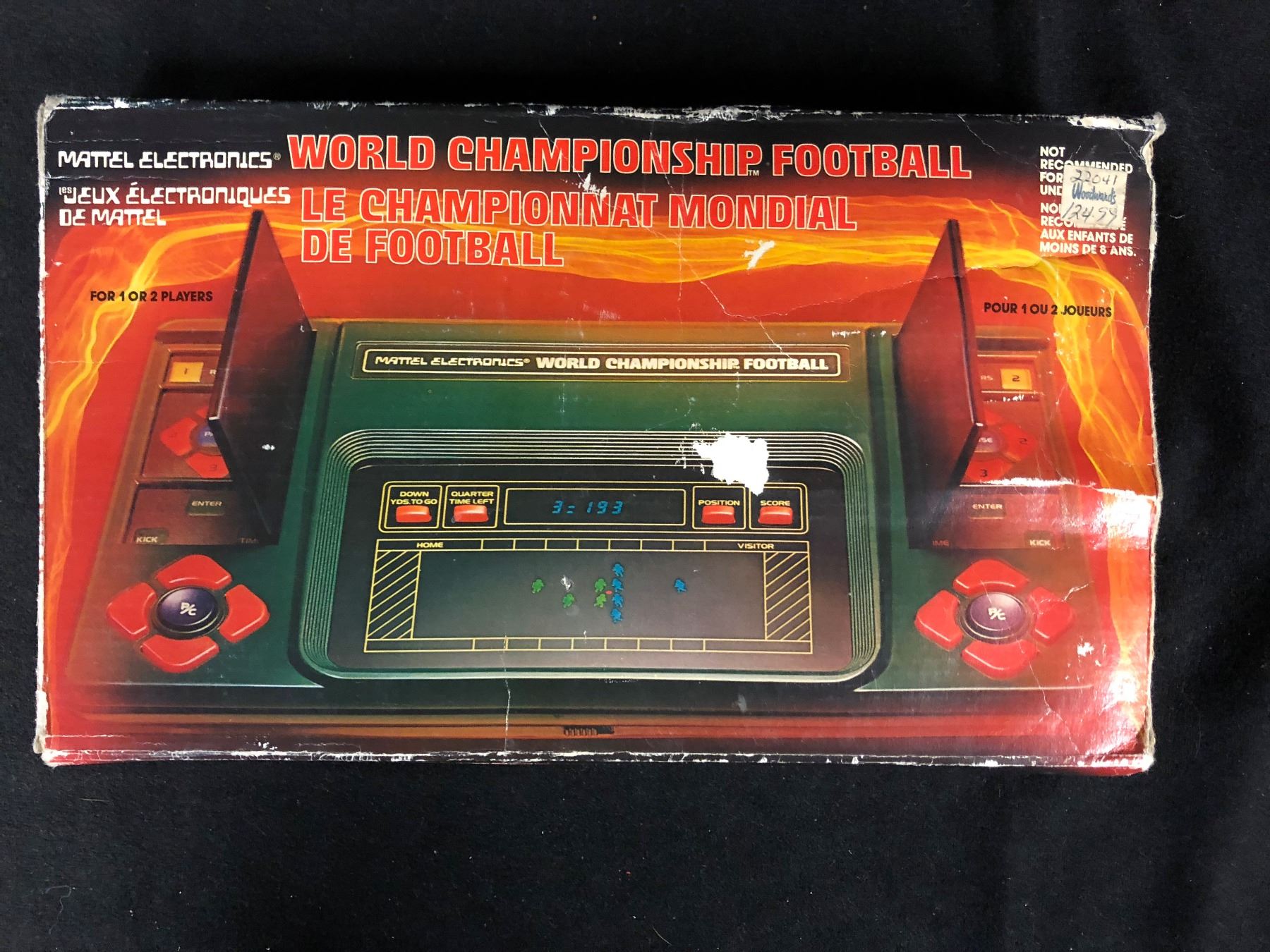 Vintage Mattel Electronics World Championship Football Game In Box