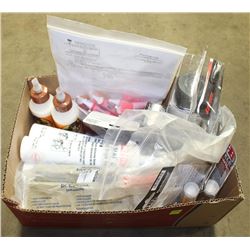 BOX OF ASSORTED ADHESIVES INCLUDING LOC-TITE,