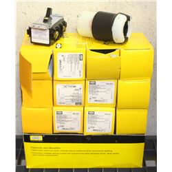 LOT OF MALE AND FEMALE PLUG ENDS AND SWITCHES