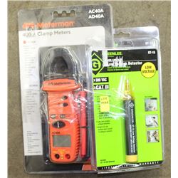 400 AMP CLAMP METER AND 2 LOW VOLTAGE DETECTORS