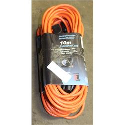 LOT OF 3- 10 METER INDOOR/OUTDOOR EXTENSION CORDS