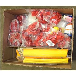 LARGE BOX OF WIRE CONNECTORS, ZIP TIES, HEATSHRINK