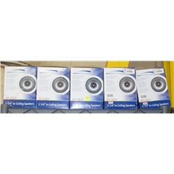 LOT OF 5 SPECO 5-1/4" CEILING SPEAKERS
