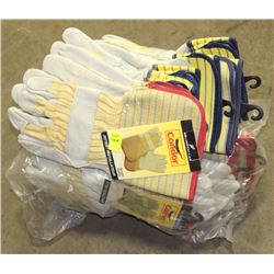12 PAIRS OF ASSORTED CONDOR LEATHER WORK GLOVES