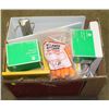Image 1 : BOX OF OFFICE SUPPLIES - NOTEPADS, HIGHLIGHTERS,