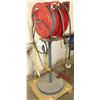 Image 1 : DUAL HYDRAULIC HOSE REEL ON STAND WITH HOSE AND