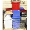 Image 1 : PALLET OF ASSORTED METAL AND PLASTIC GARBAGE CANS