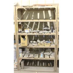 METAL 6 TIER SHELVING UNIT WITH CONTENTS
