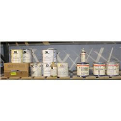 SHELF OF ASSORTED JONES-BLAIR AND INTERNATIONAL