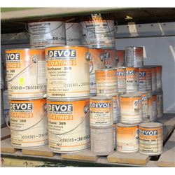 46 CANS OF DEVOE URETHANE BASES AND CONVERTERS