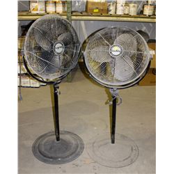 LOT OF 2 AIR KING 24" FLOOR FANS
