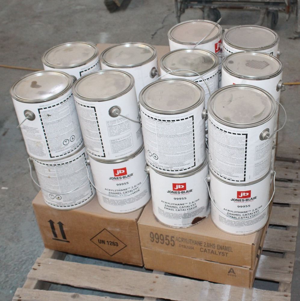 42 Cans Of Jones Blair Enamel Catalyst