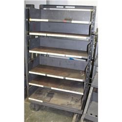 6 TIER SHELF ON CASTORS 33" X 18" X 67"