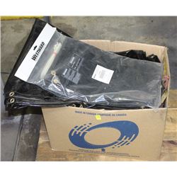 BOX OF ASSORTED WELDING CURTAINS