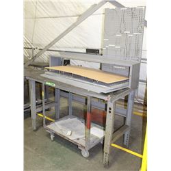 METAL WORKSTATION WITH METAL CART AND 5 METAL
