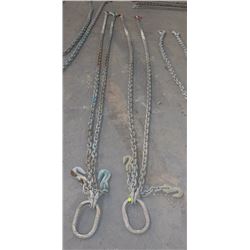 PAIR OF 12FT DOUBLE 1/2" OVERHEAD CRANE CHAIN